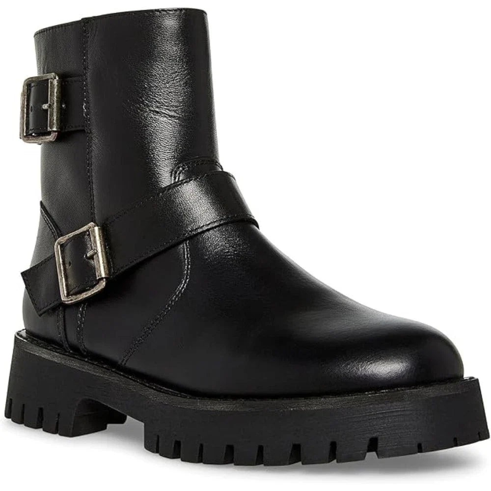 Botines de mujer de cuero color negro