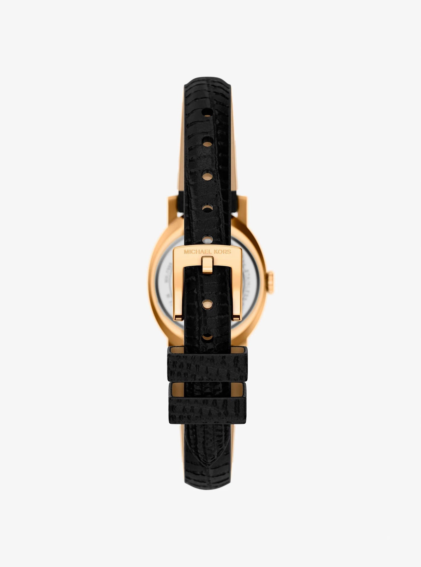 Reloj de cuero color dorado