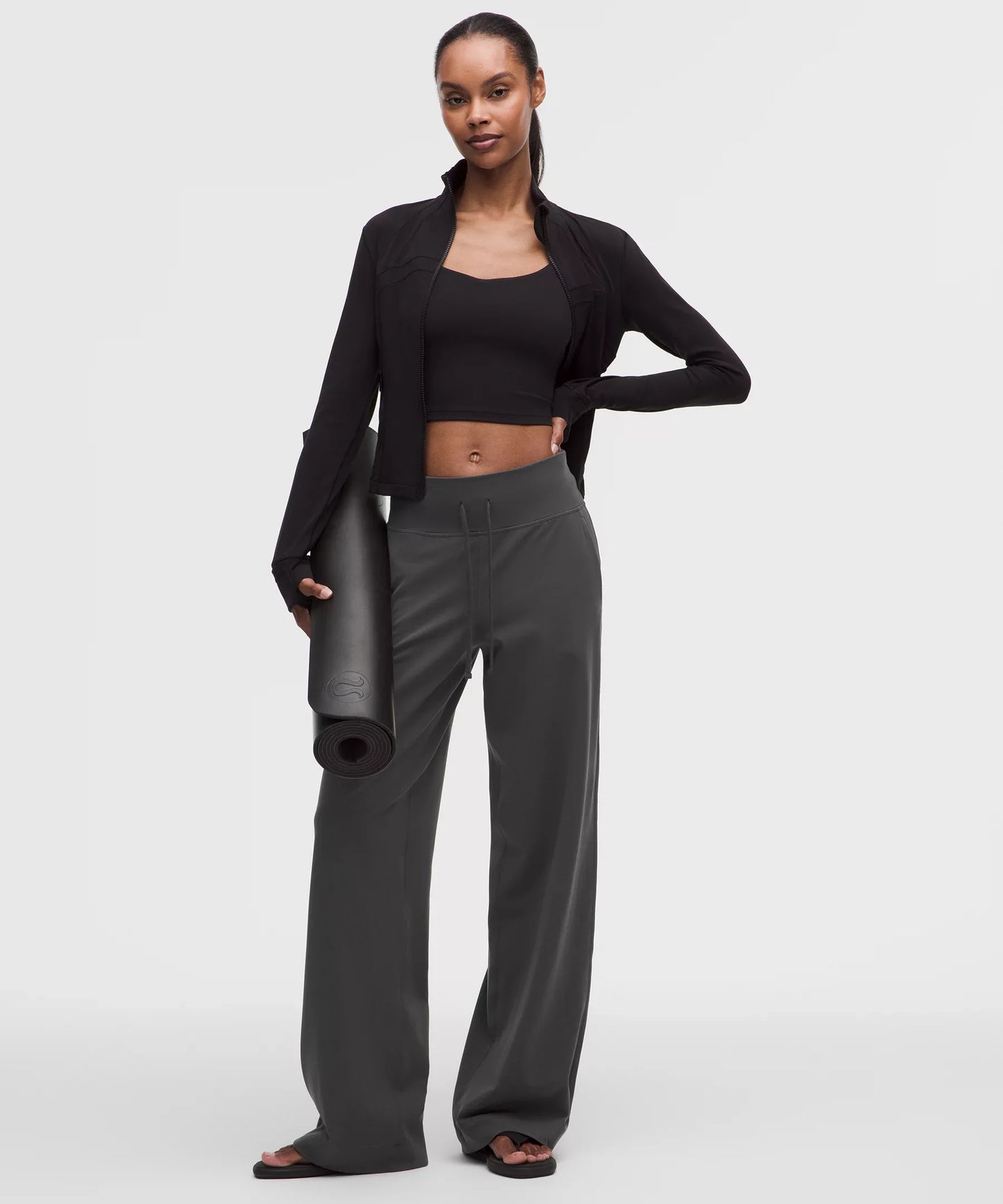 Pantalón de pierna ancha de tiro alto