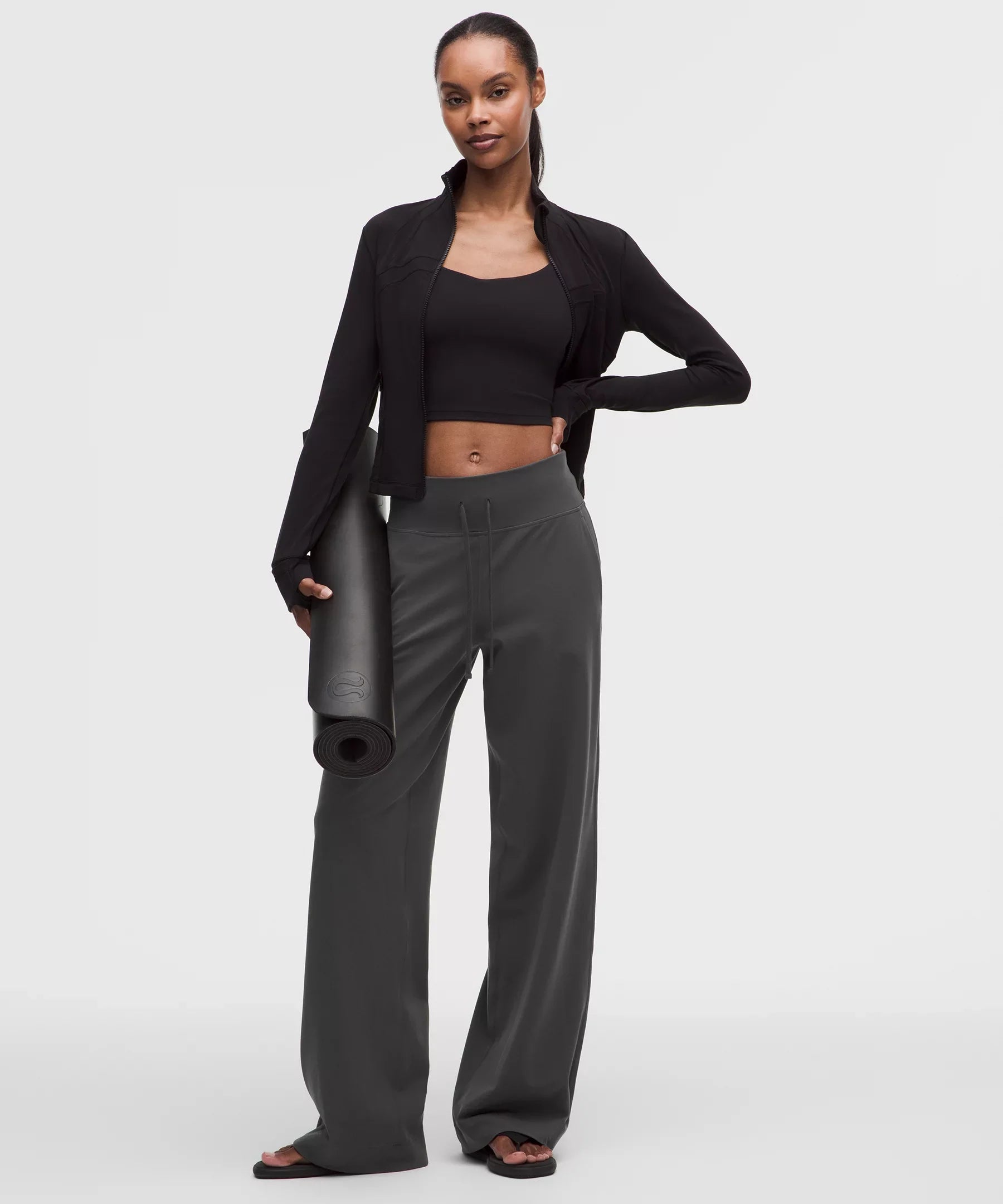 Pantalón de pierna ancha de tiro alto