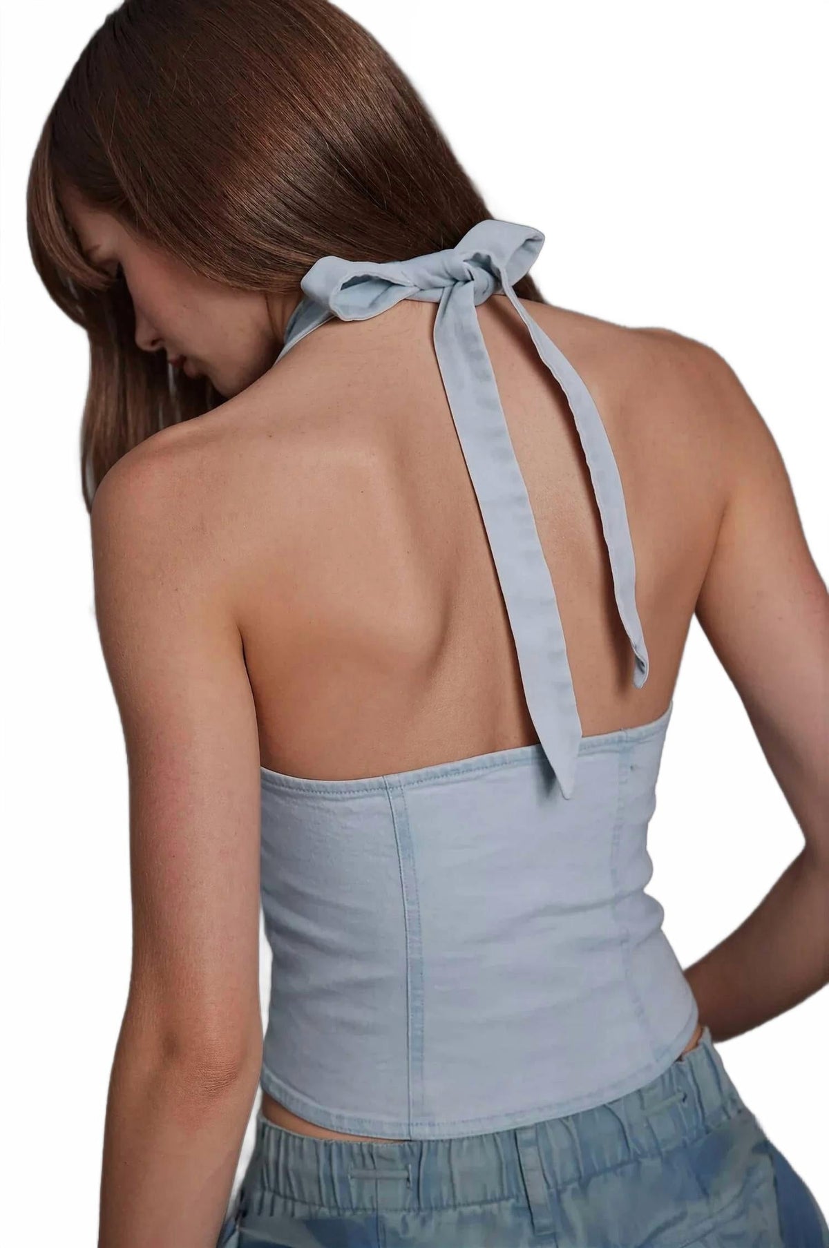 Top de mezclilla color azul