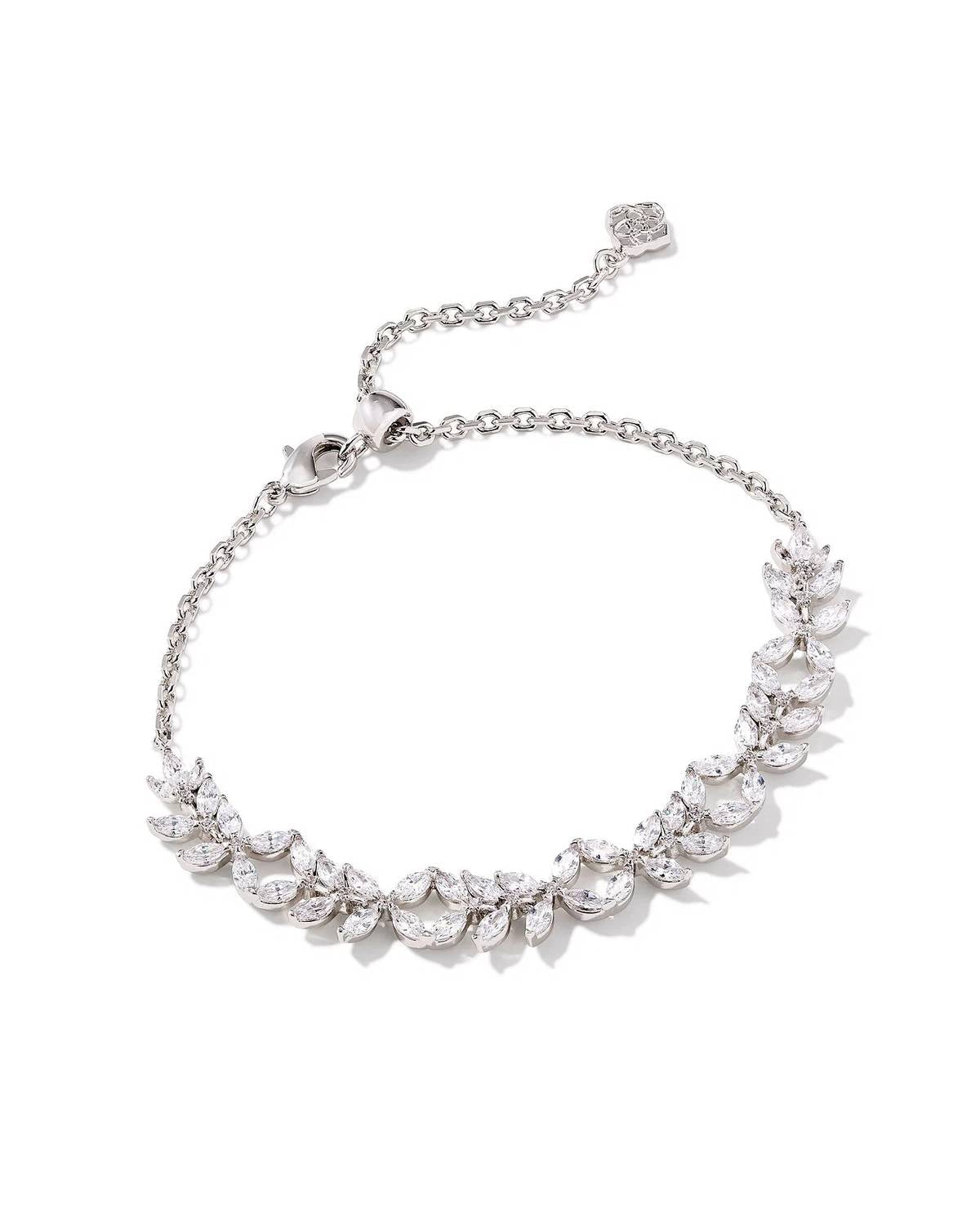 Pulsera de mujer color blanco y plateado