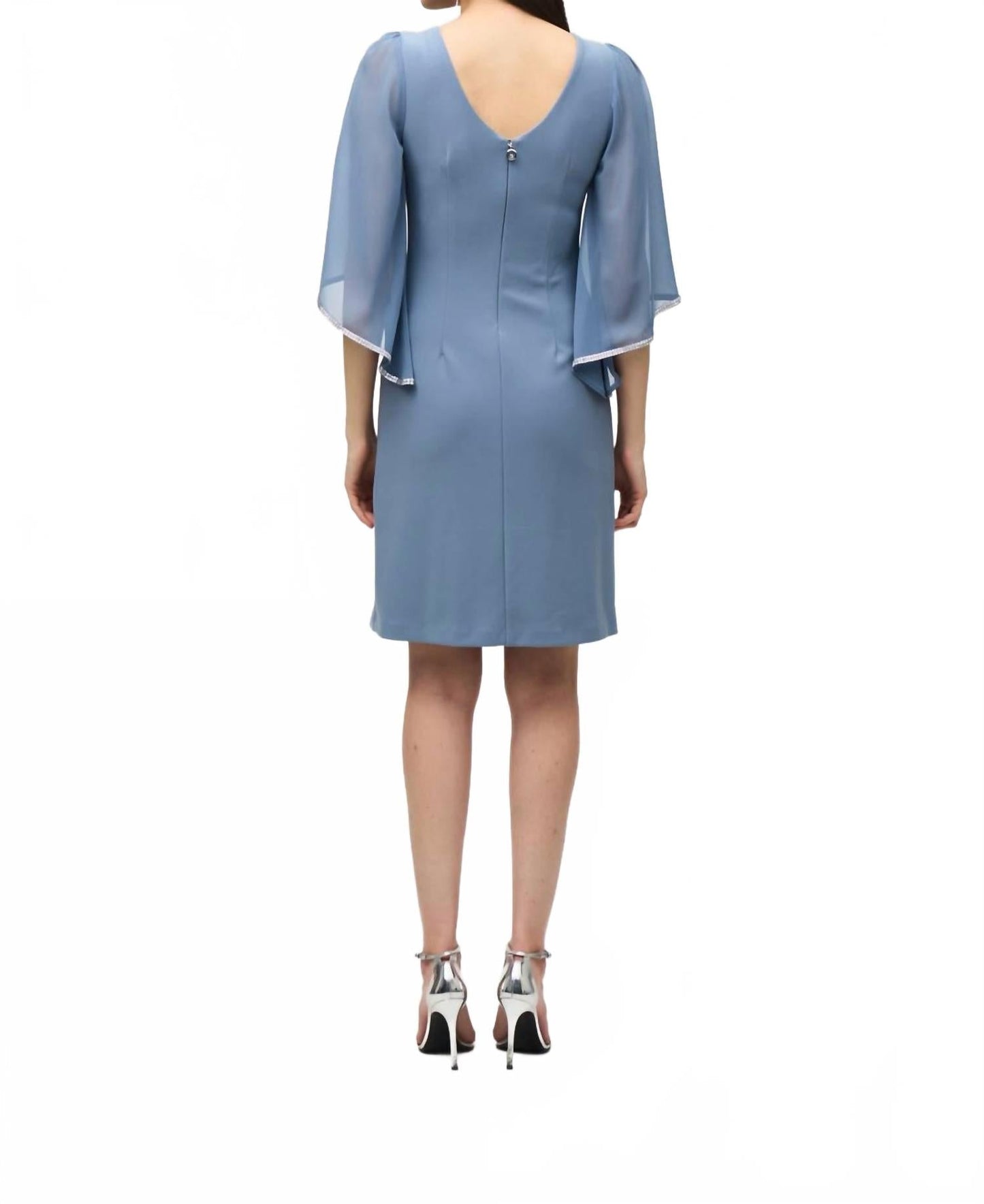 Vestido de gasa color azul