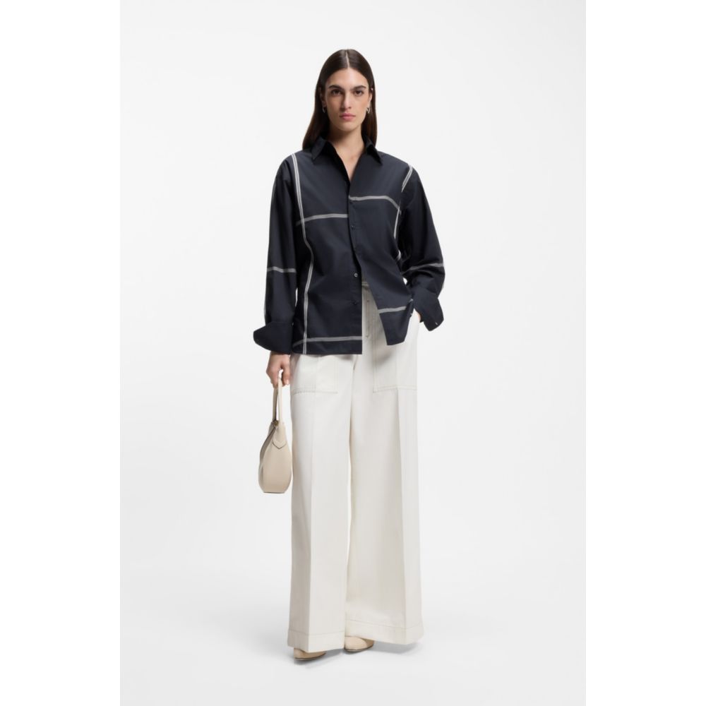 Blusa de algodón de corte amplio