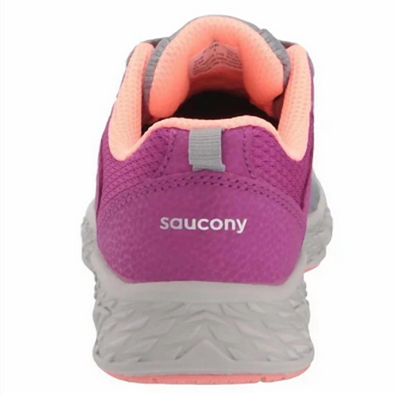 Tenis infantil color gris y violeta