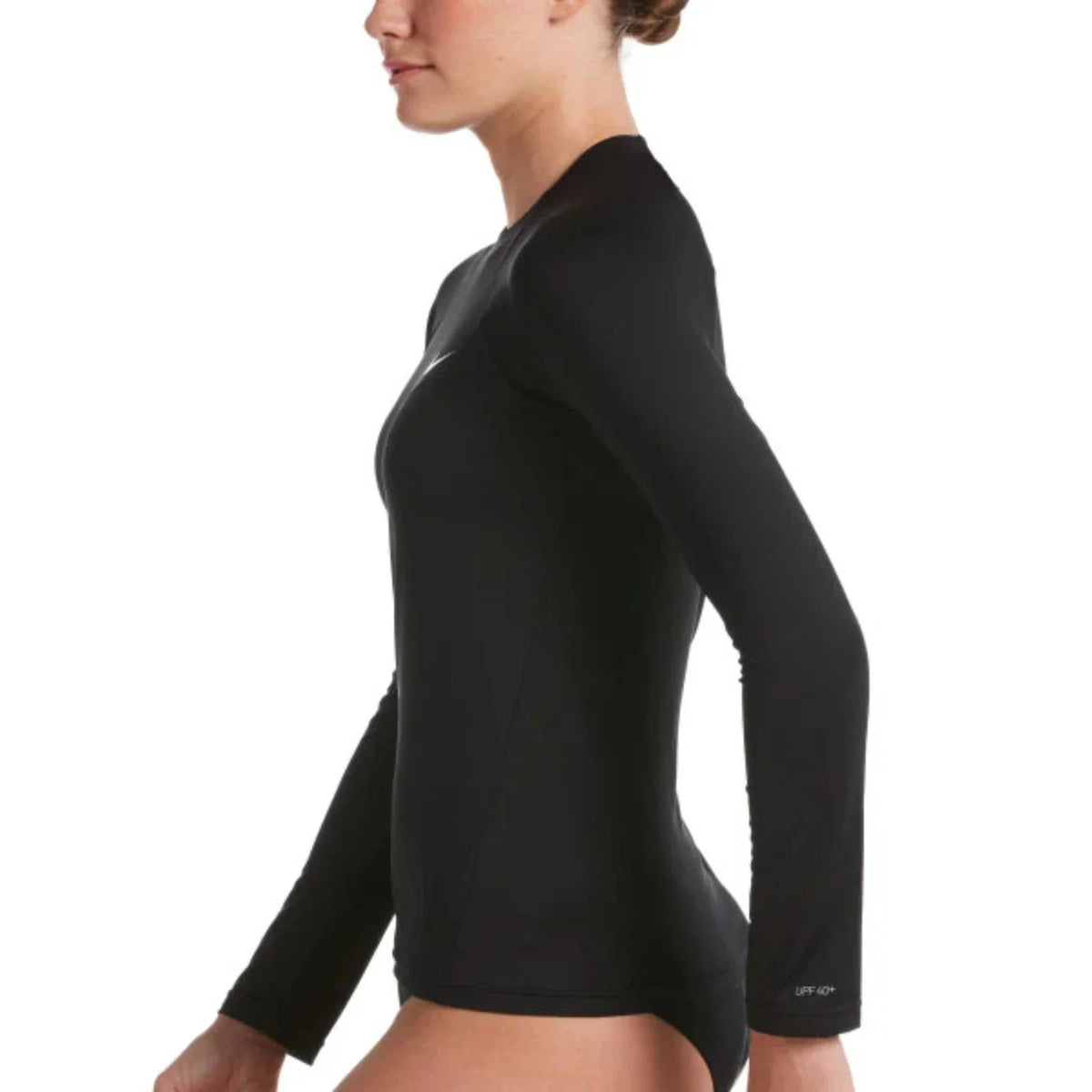 Vestido de baño de mujer de manga larga color negro
