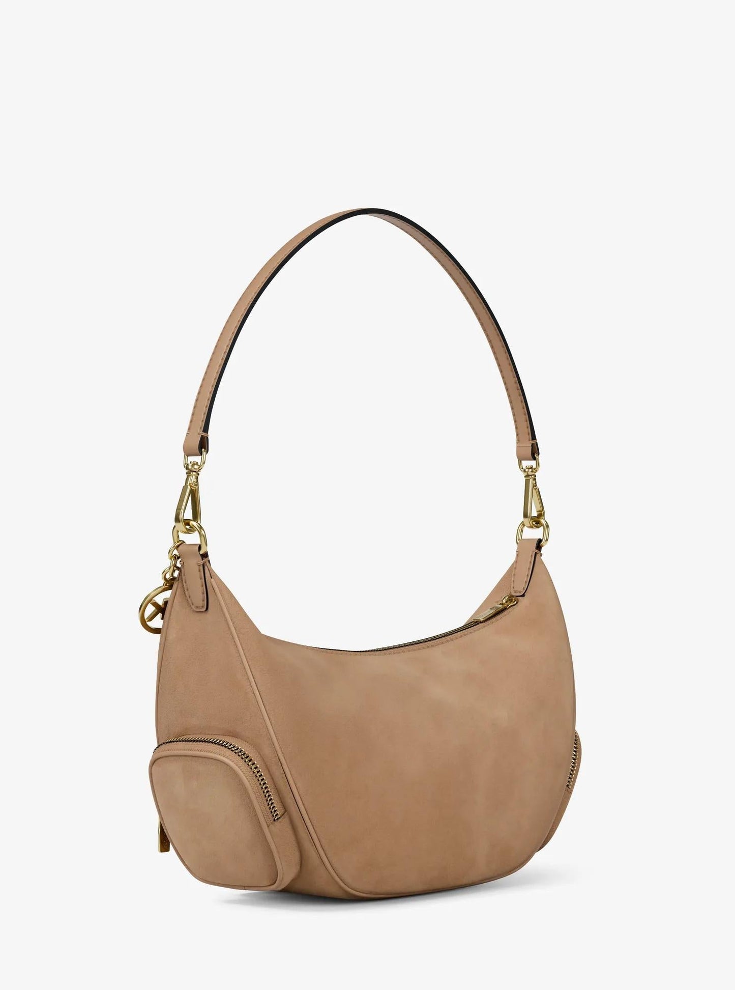 Bolso de hombro de gamuza