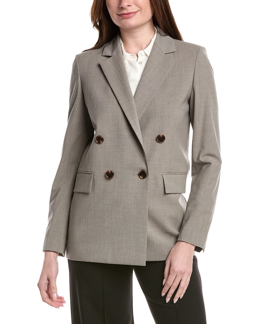 Blazer de mezcla de lana de corte amplio