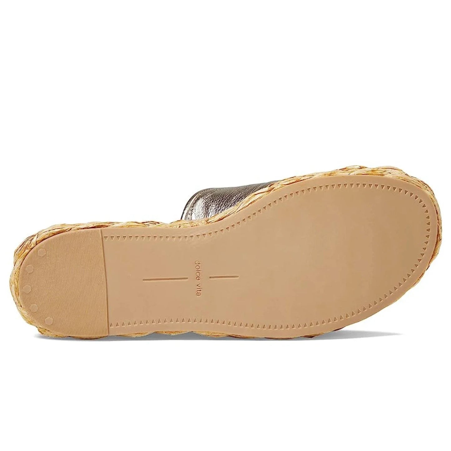 Sandalias de mujer de cuero con plataforma color dorado