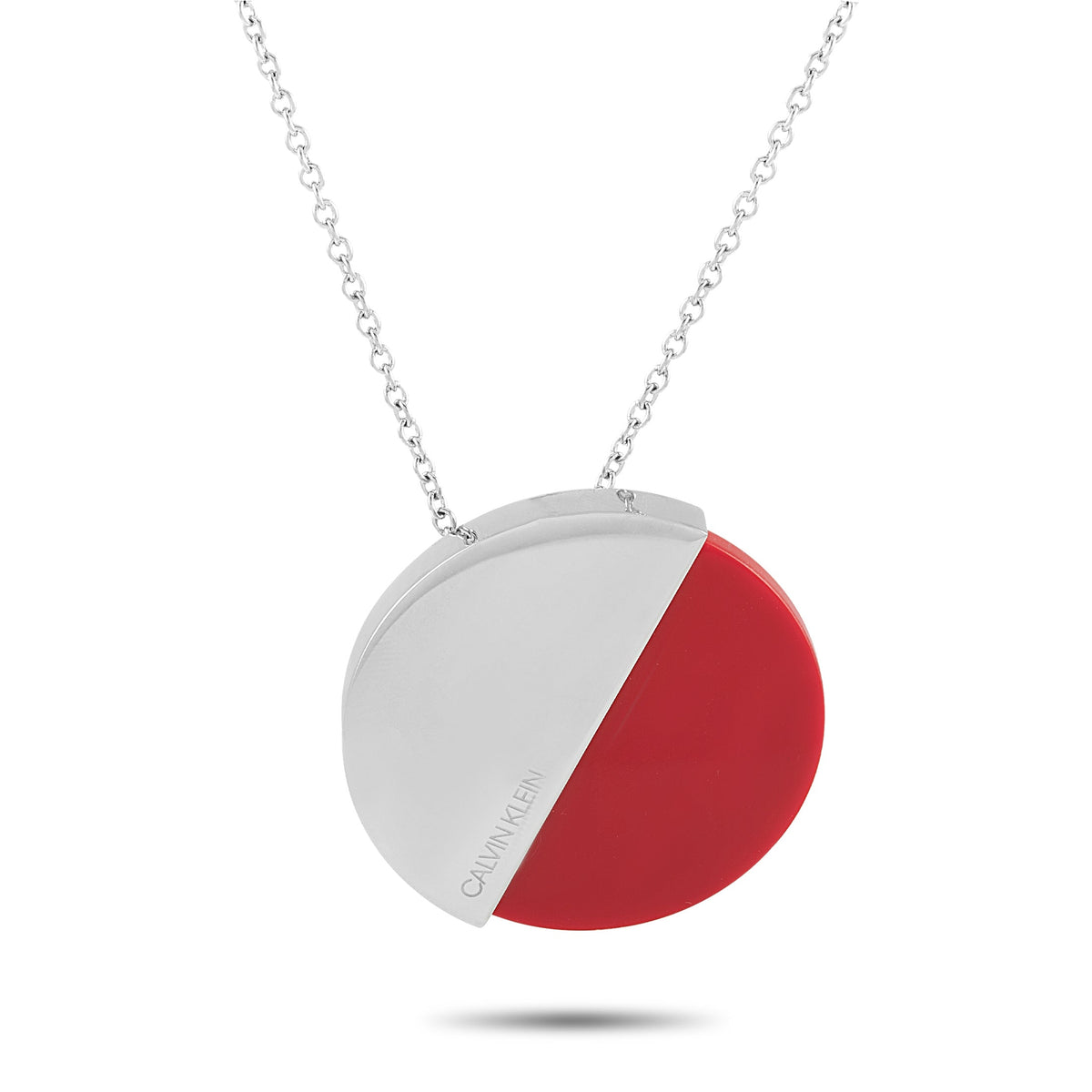Collar de acero inoxidable color rojo