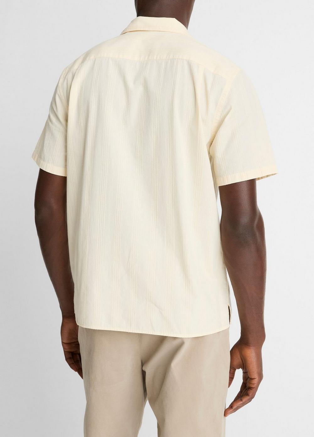 Camisa de algodón de manga corta a rayas