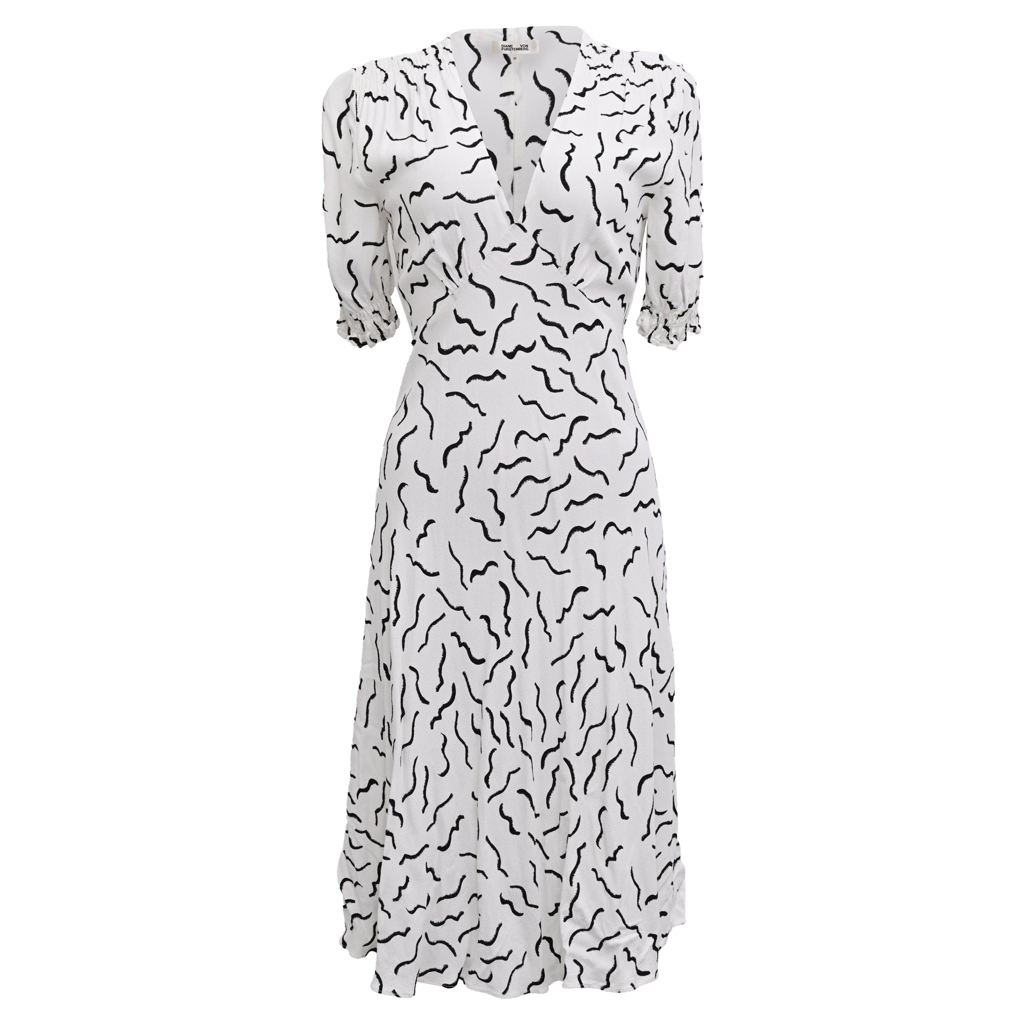 Vestido midi color blanco