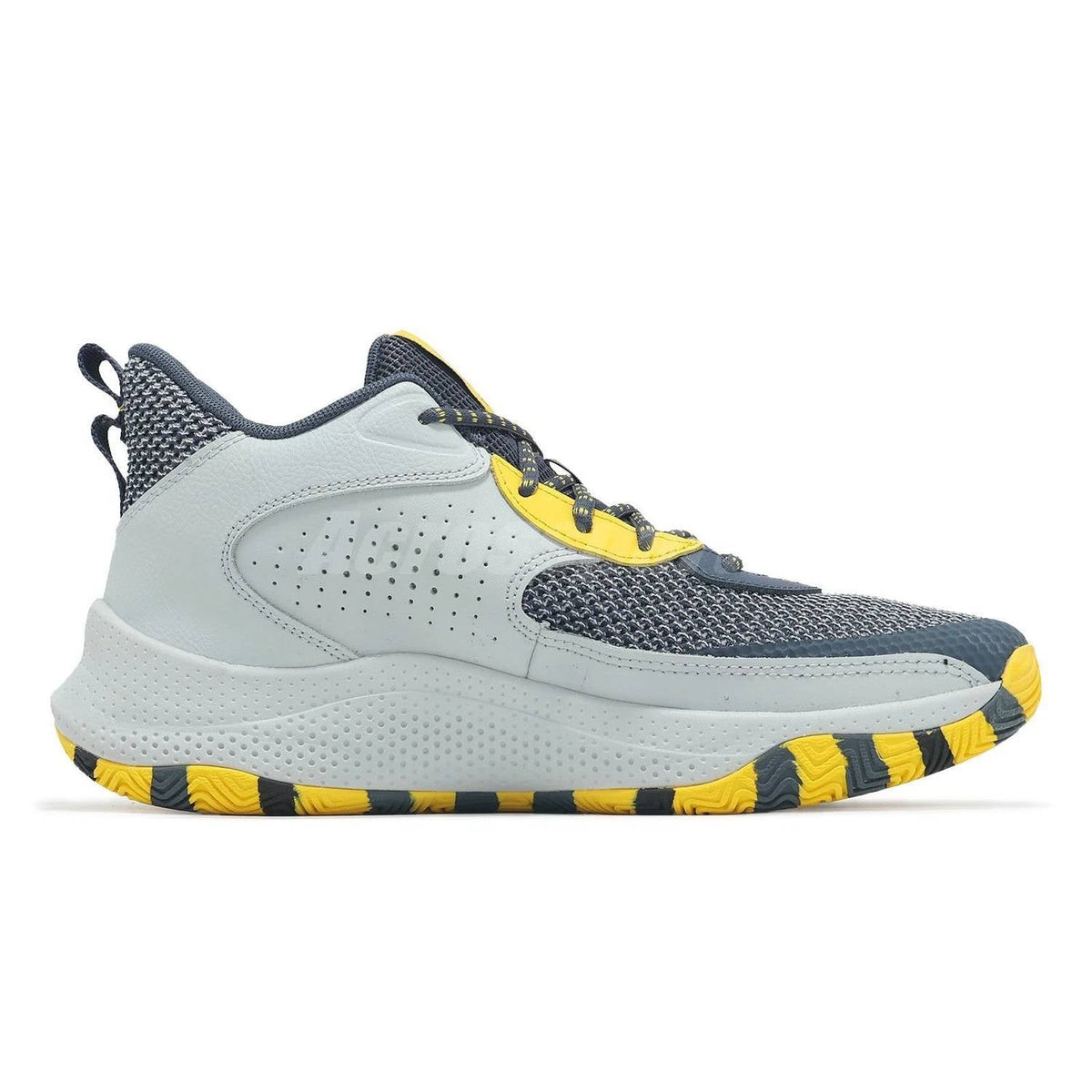 Zapatos de hombre color gris y amarillo