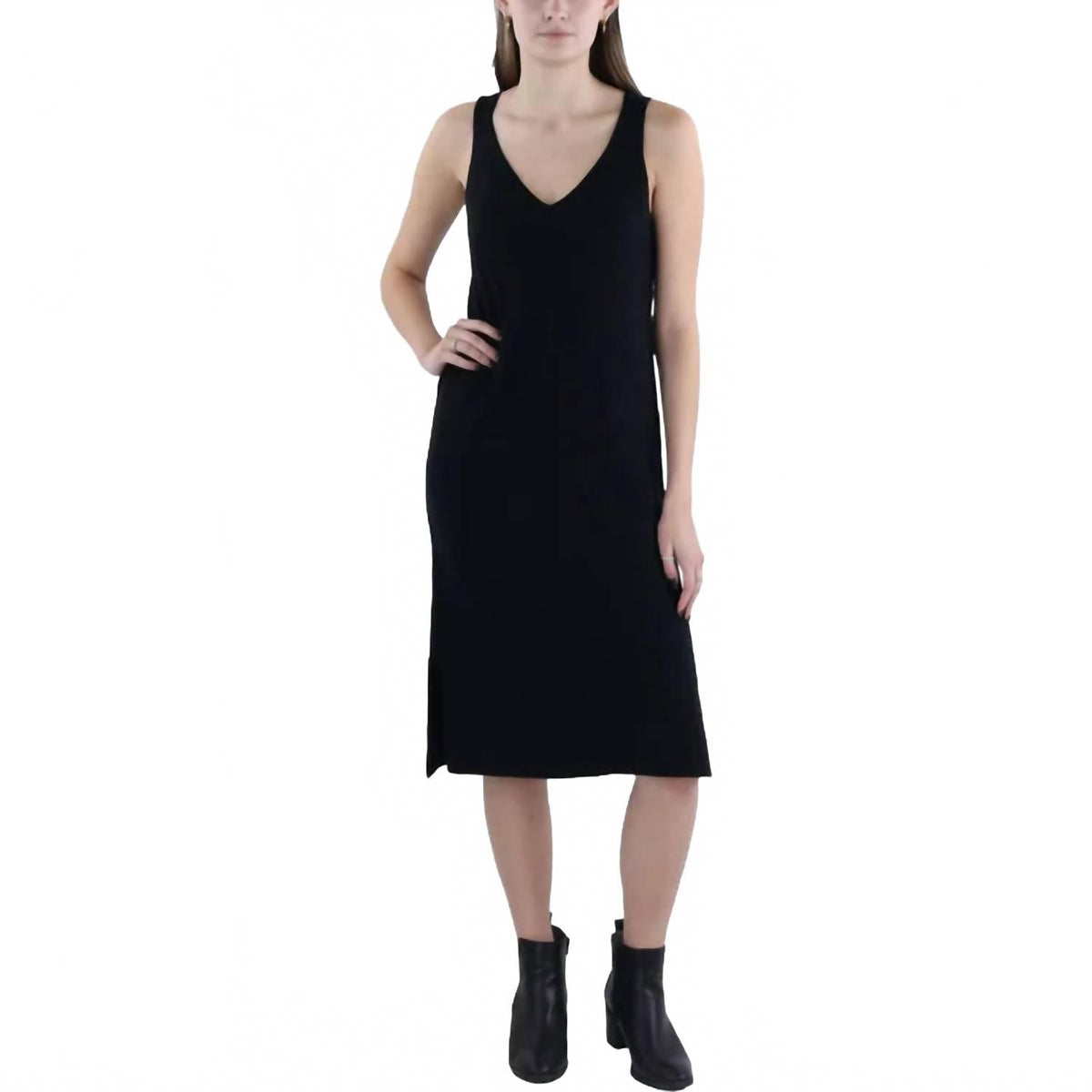Vestido midi color negro