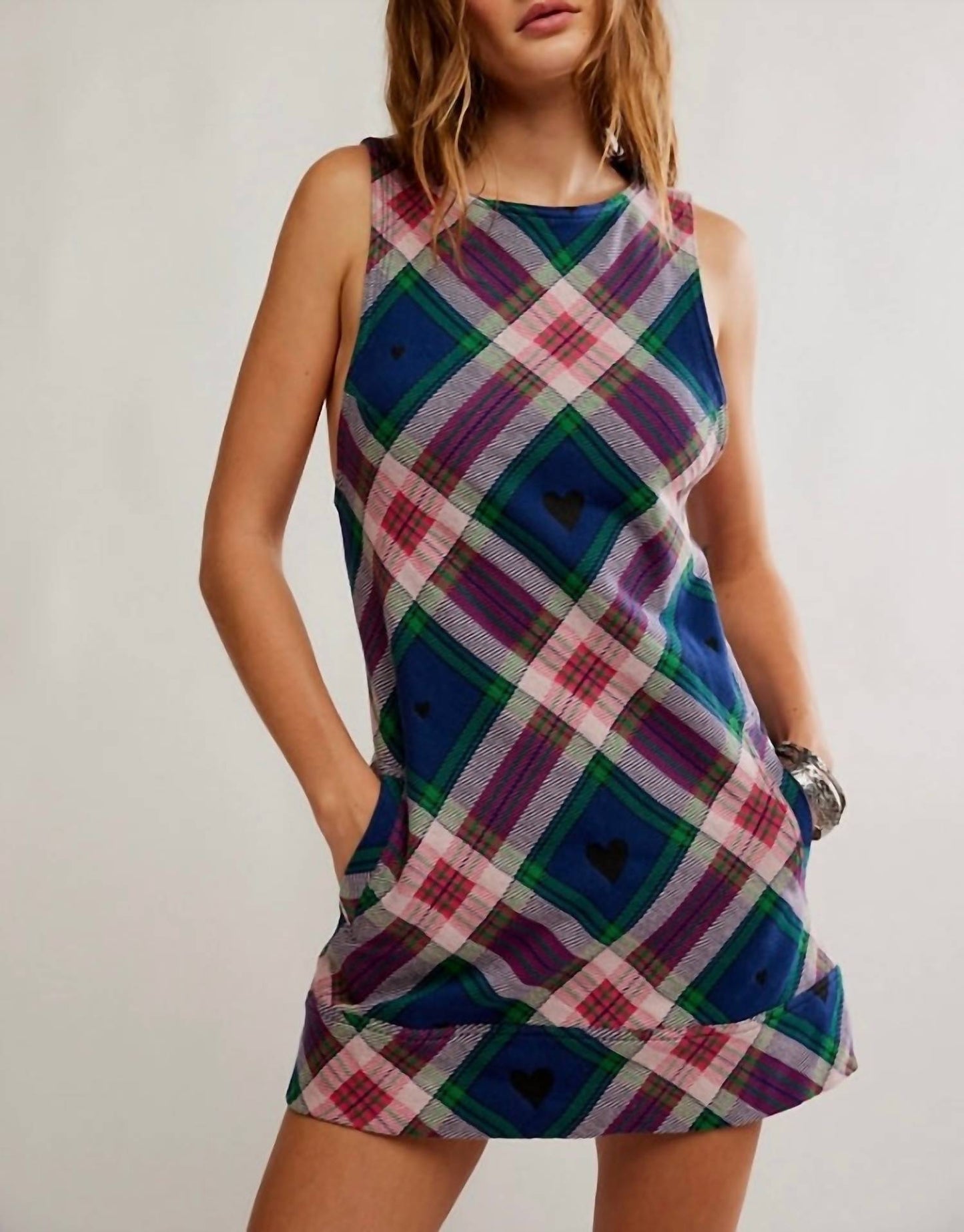 Vestido corto a cuadros