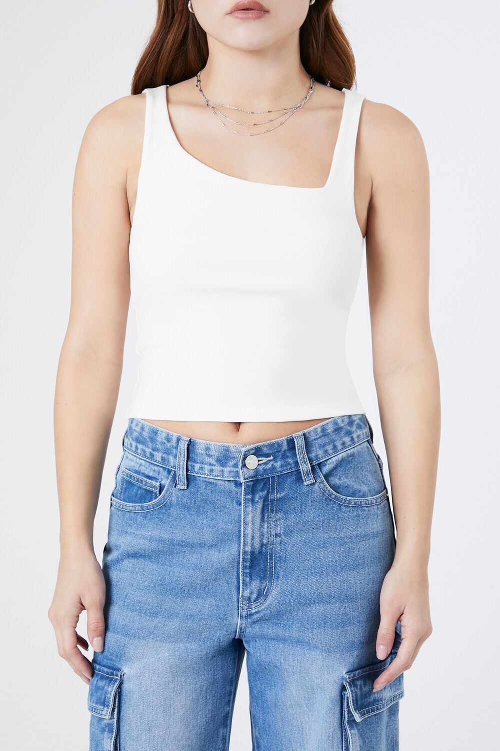 Camiseta sin mangas con tejido acanalado
