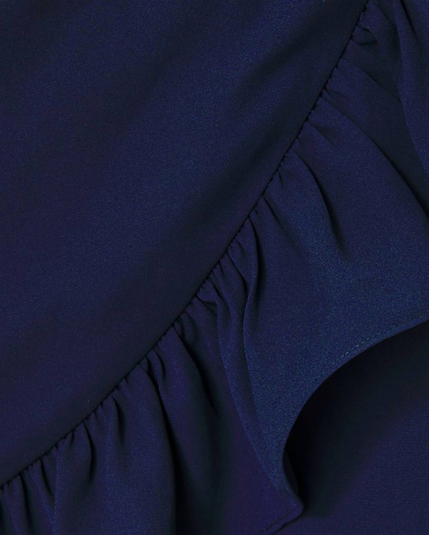 Vestido corto color azul marino