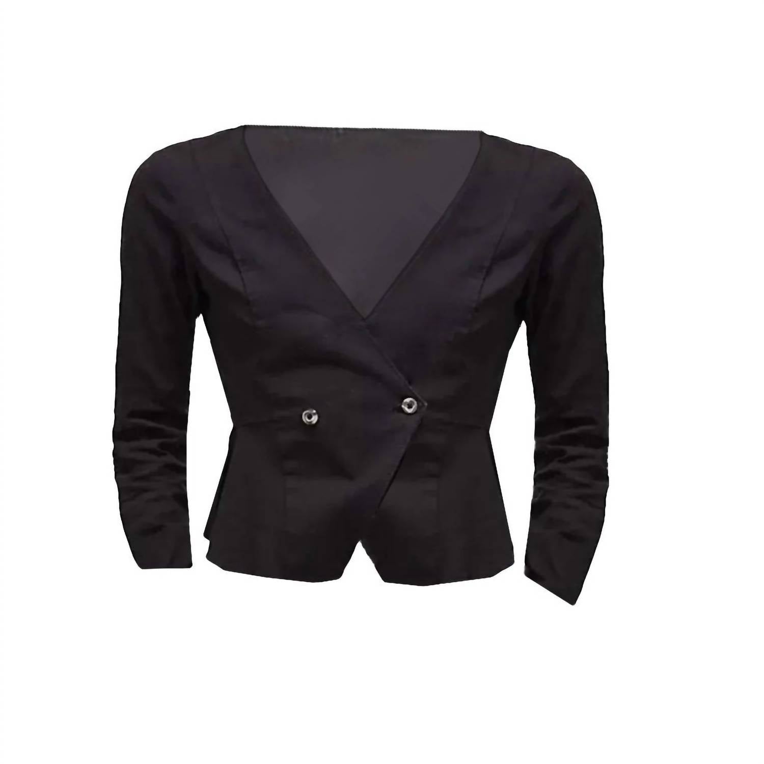 Blazer de algodón color negro