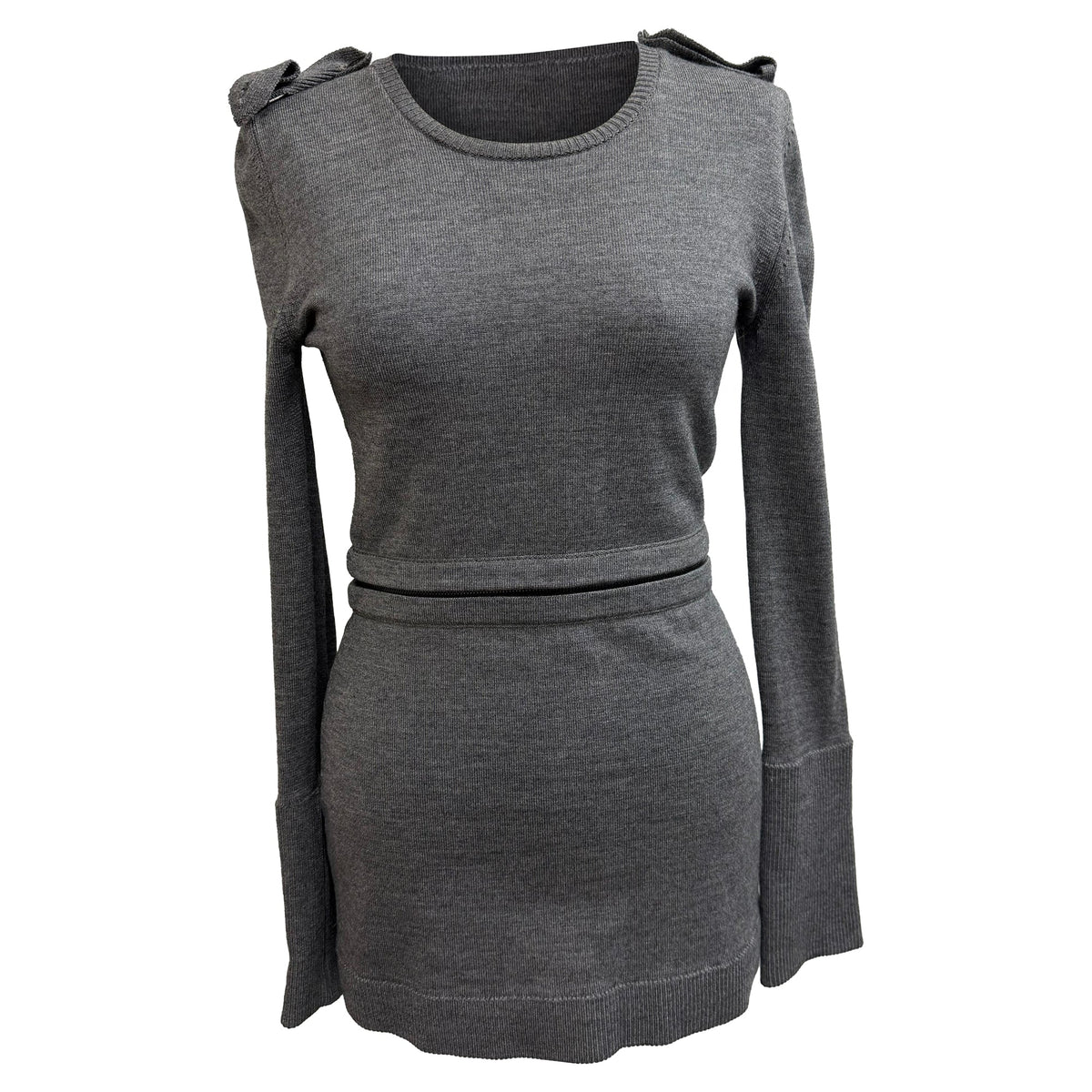 Vestido de lana corto color gris