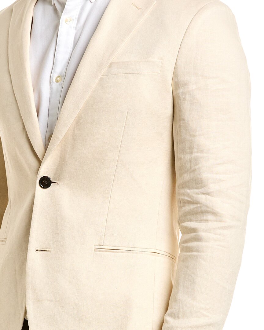 Chaqueta de lino color gris
