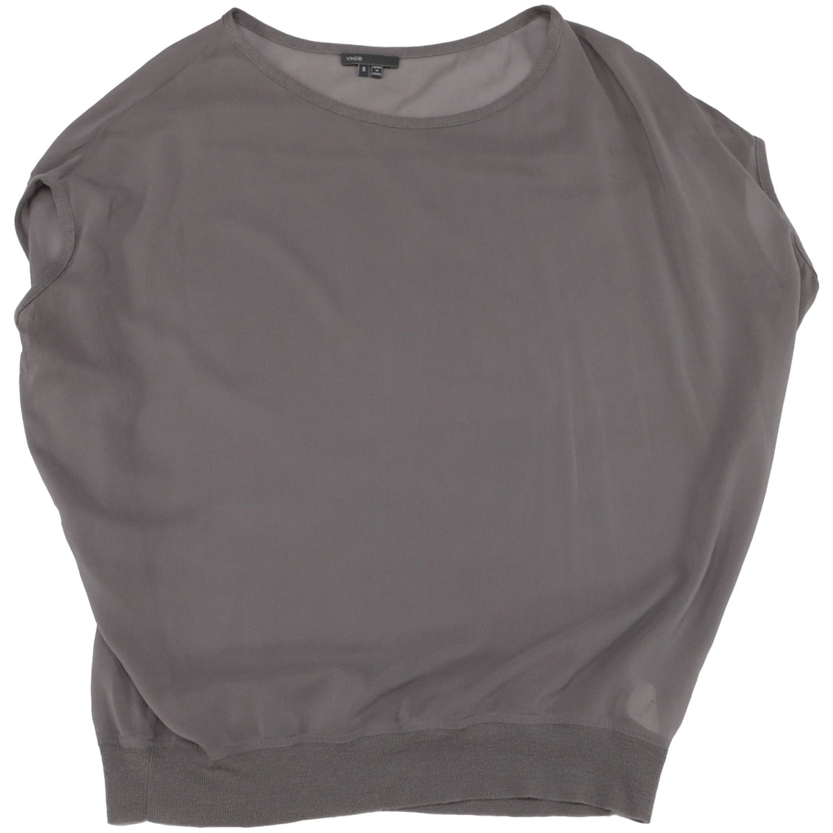 Camisa de seda color gris