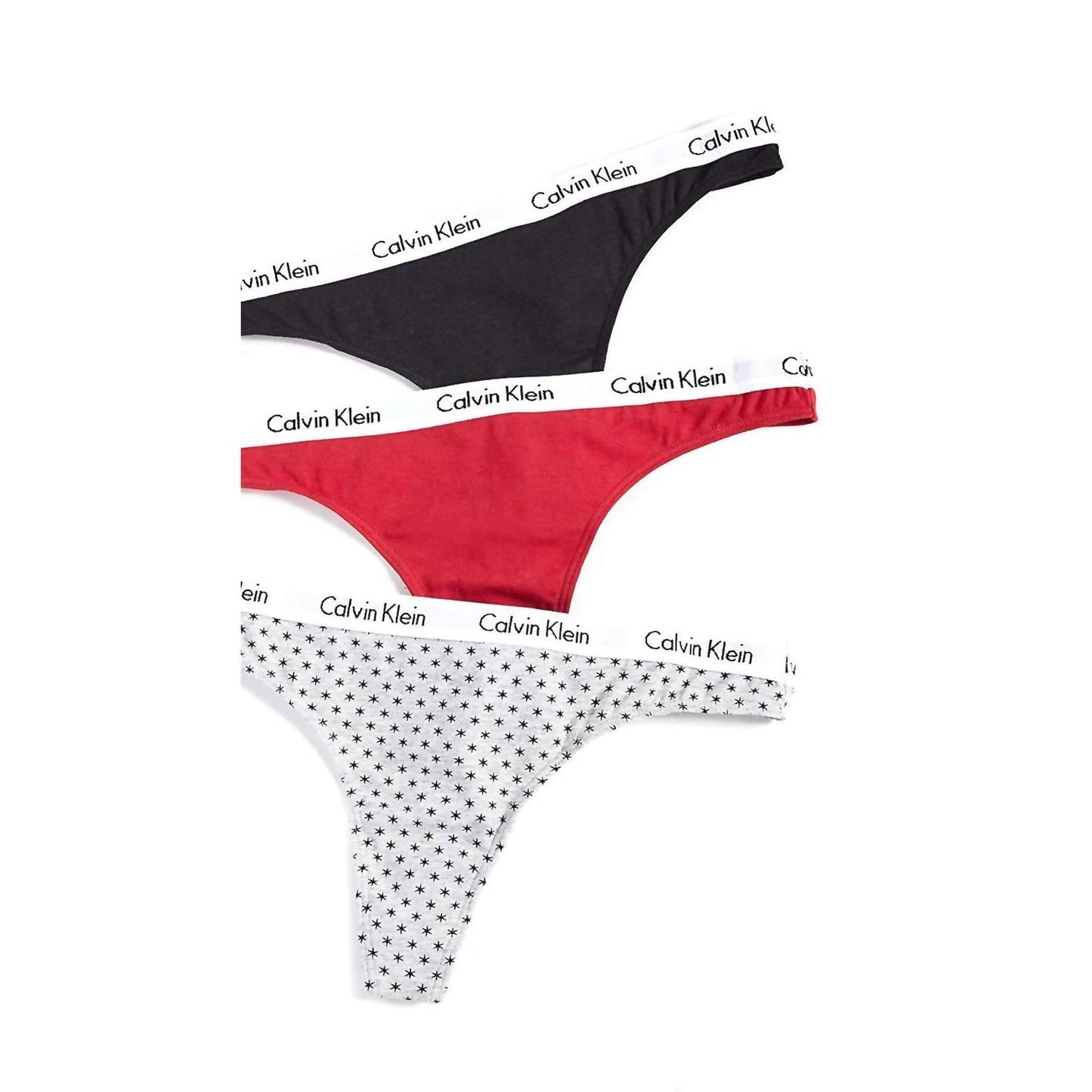 Tanga de mujer (3 unidades) color negro y rojo