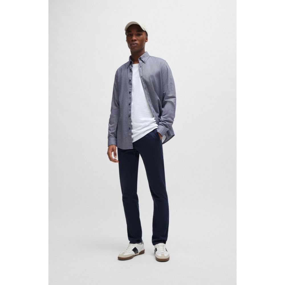 Pantalón de algodón de corte ajustado