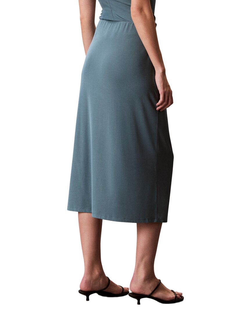 Calvin Klein Falda Cruzada Acanalada de Crepe