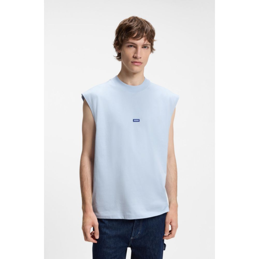 Camiseta de algodón sin mangas