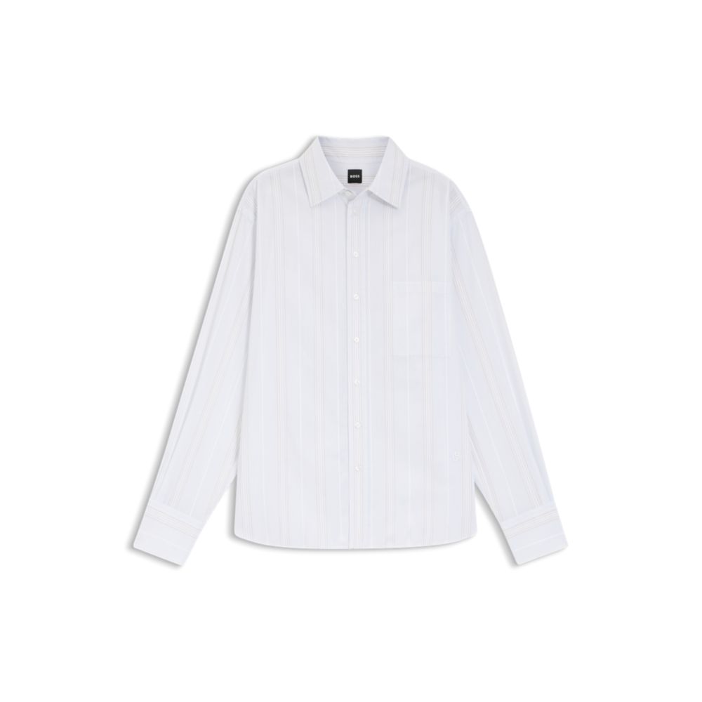 Blusa de algodón de corte amplio a rayas