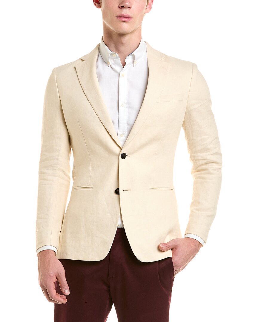 Chaqueta de lino color gris