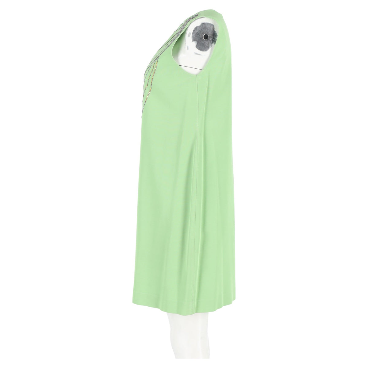 Vestido de seda corto color verde