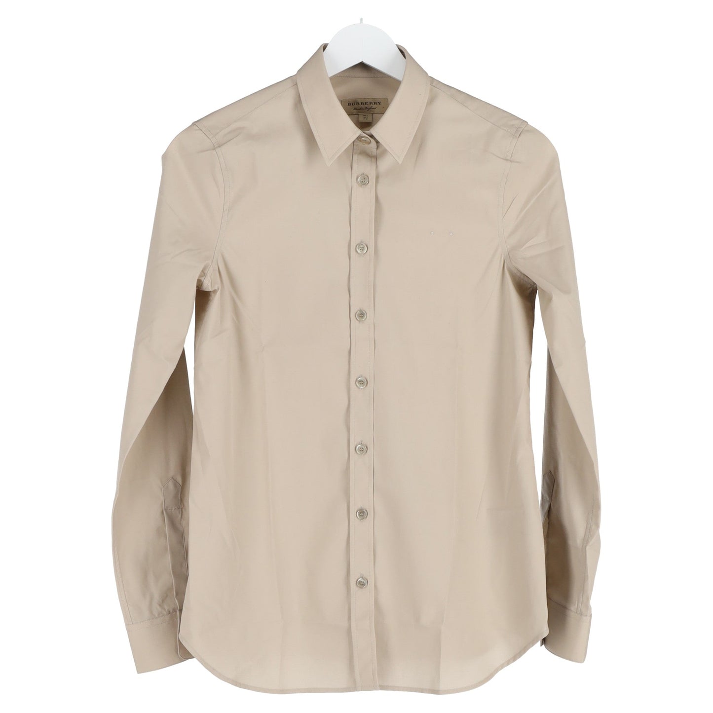 Camisa de algodón color beige
