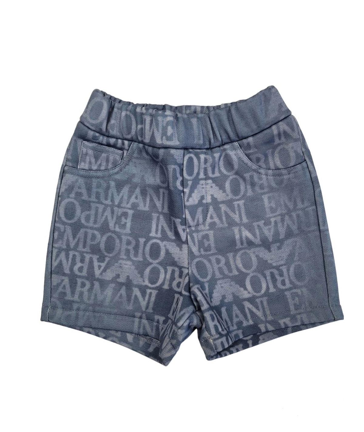 Short para bebé con estampado color gris