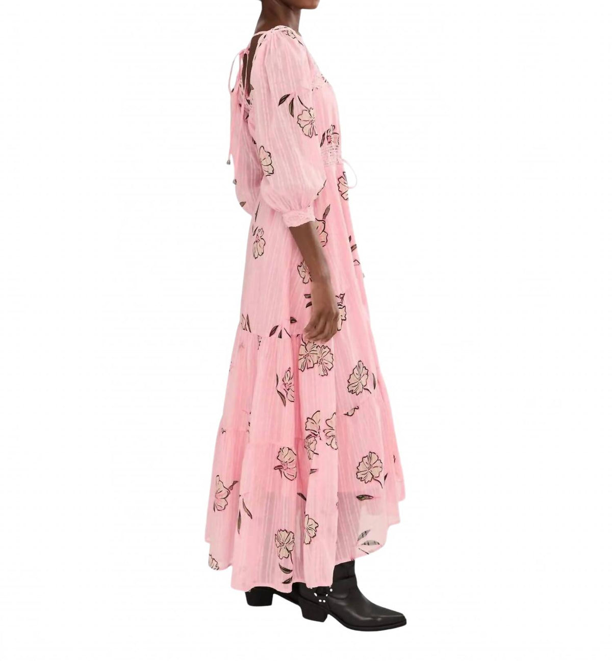 Vestido largo color rosado