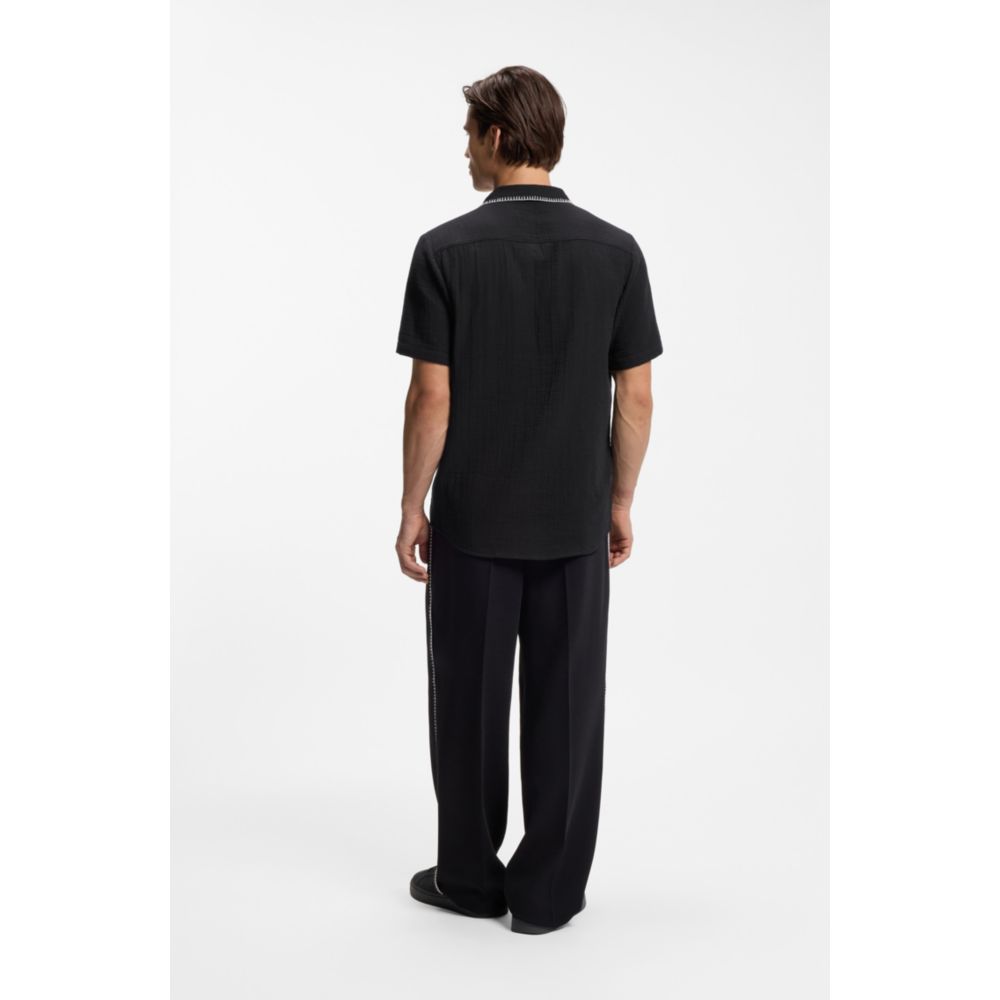Camisa de algodón de corte amplio