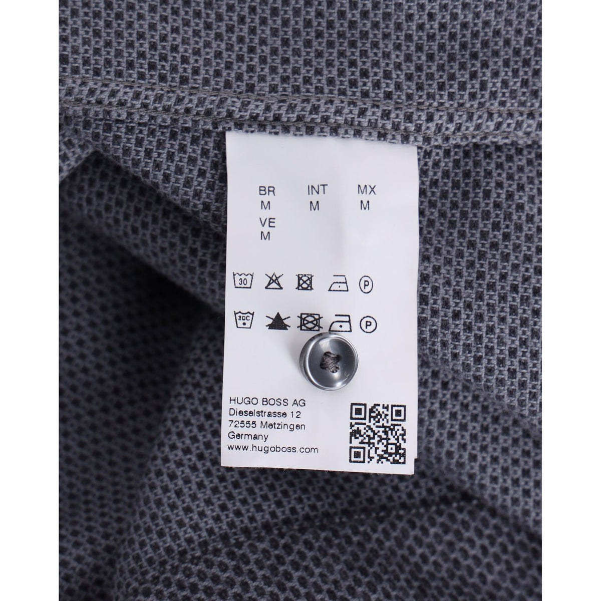 Camisa de algodón de corte ajustado color gris