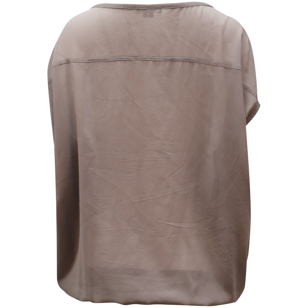 Camisa de seda color gris