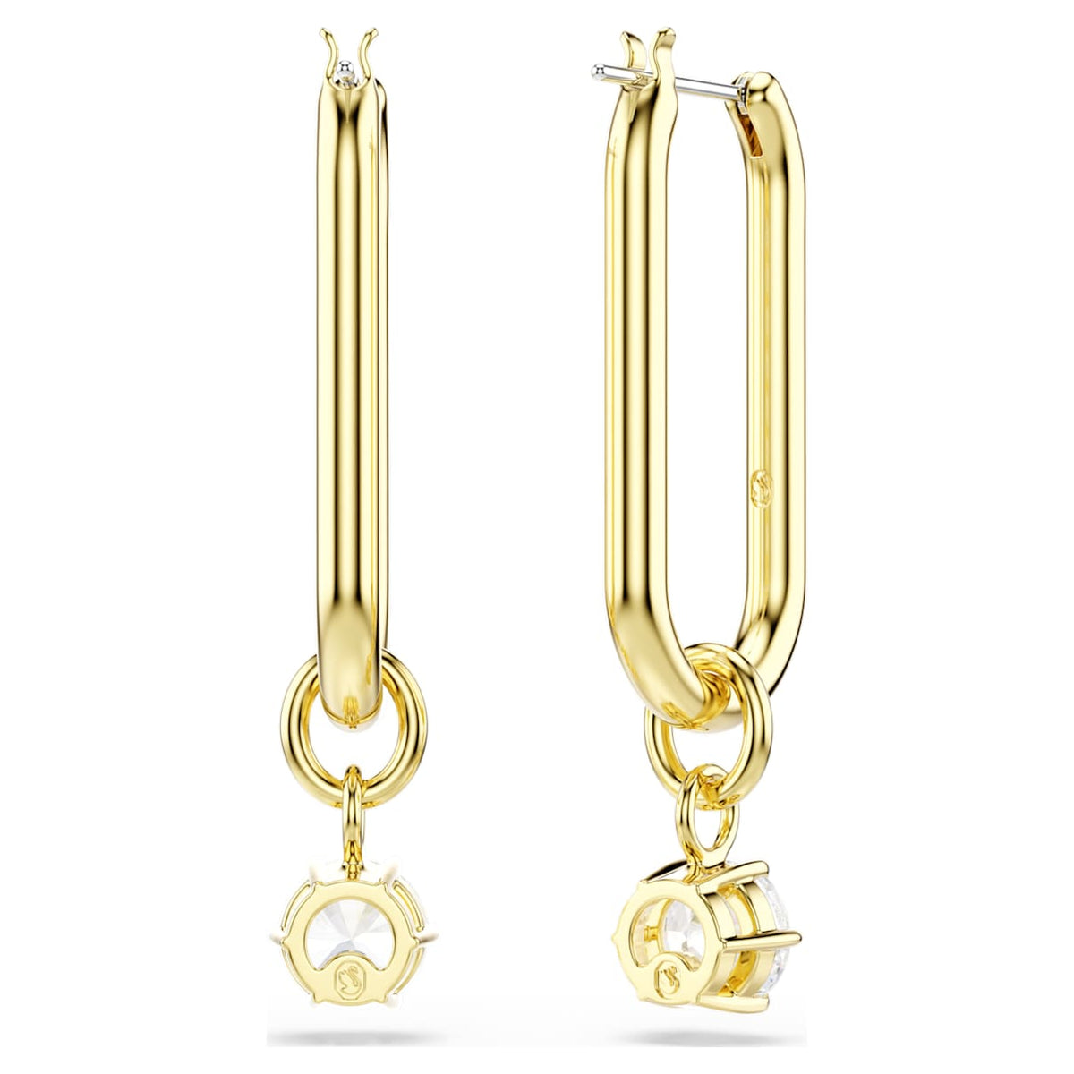 Aretes color blanco y dorado