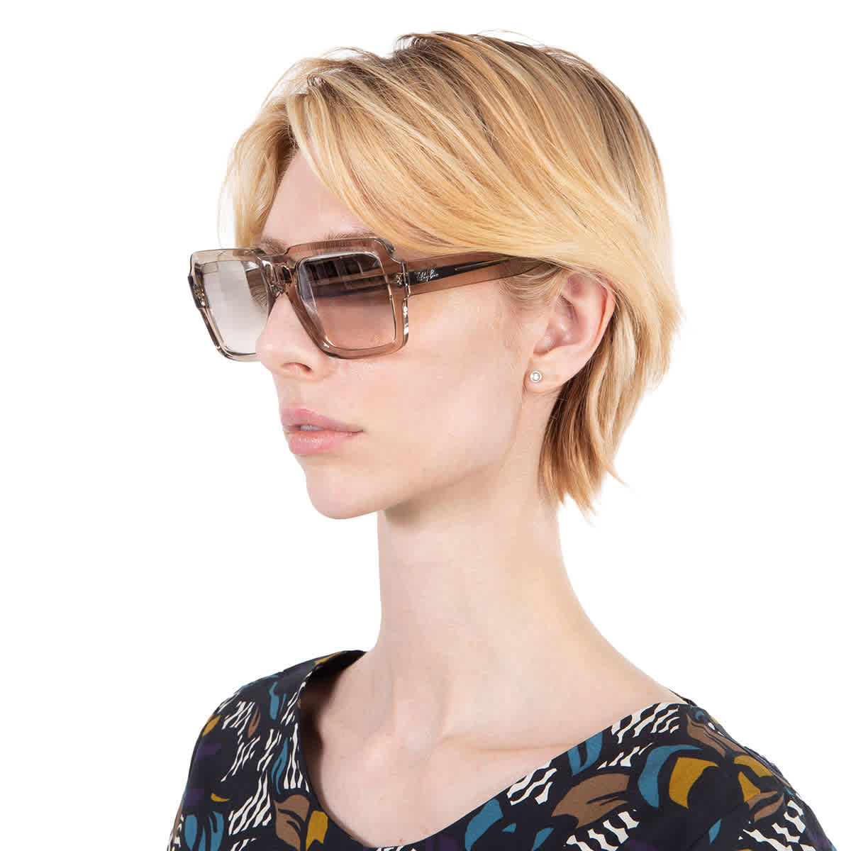 Gafas de sol unisex de montura cuadrada color café