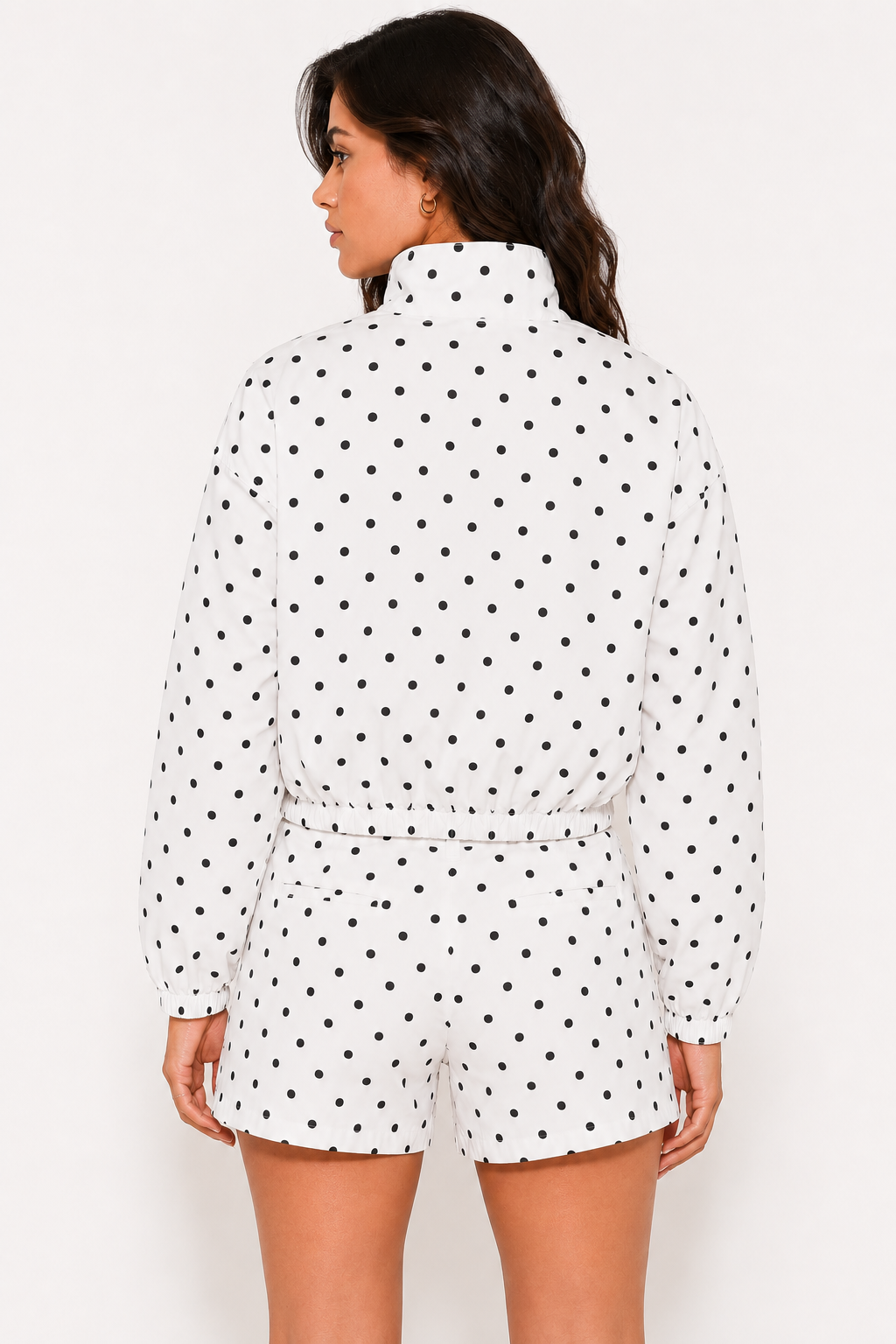 Short de tiro alto de lunares