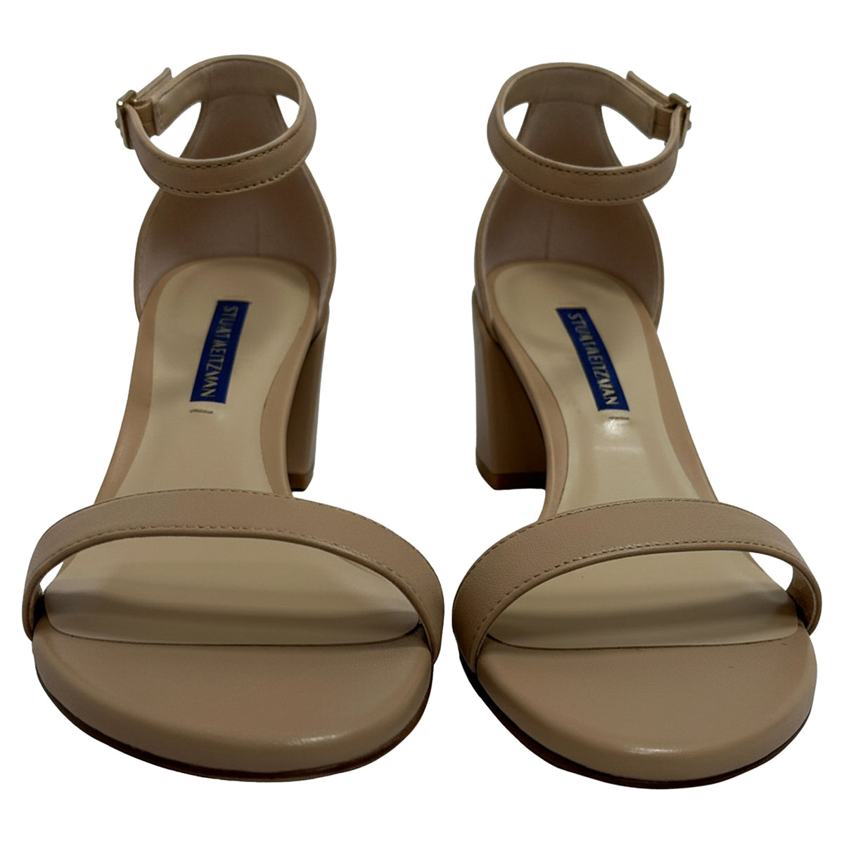 Sandalias de cuero color beige