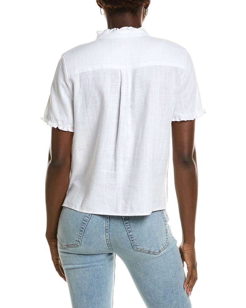 Blusa de mezcla de lino