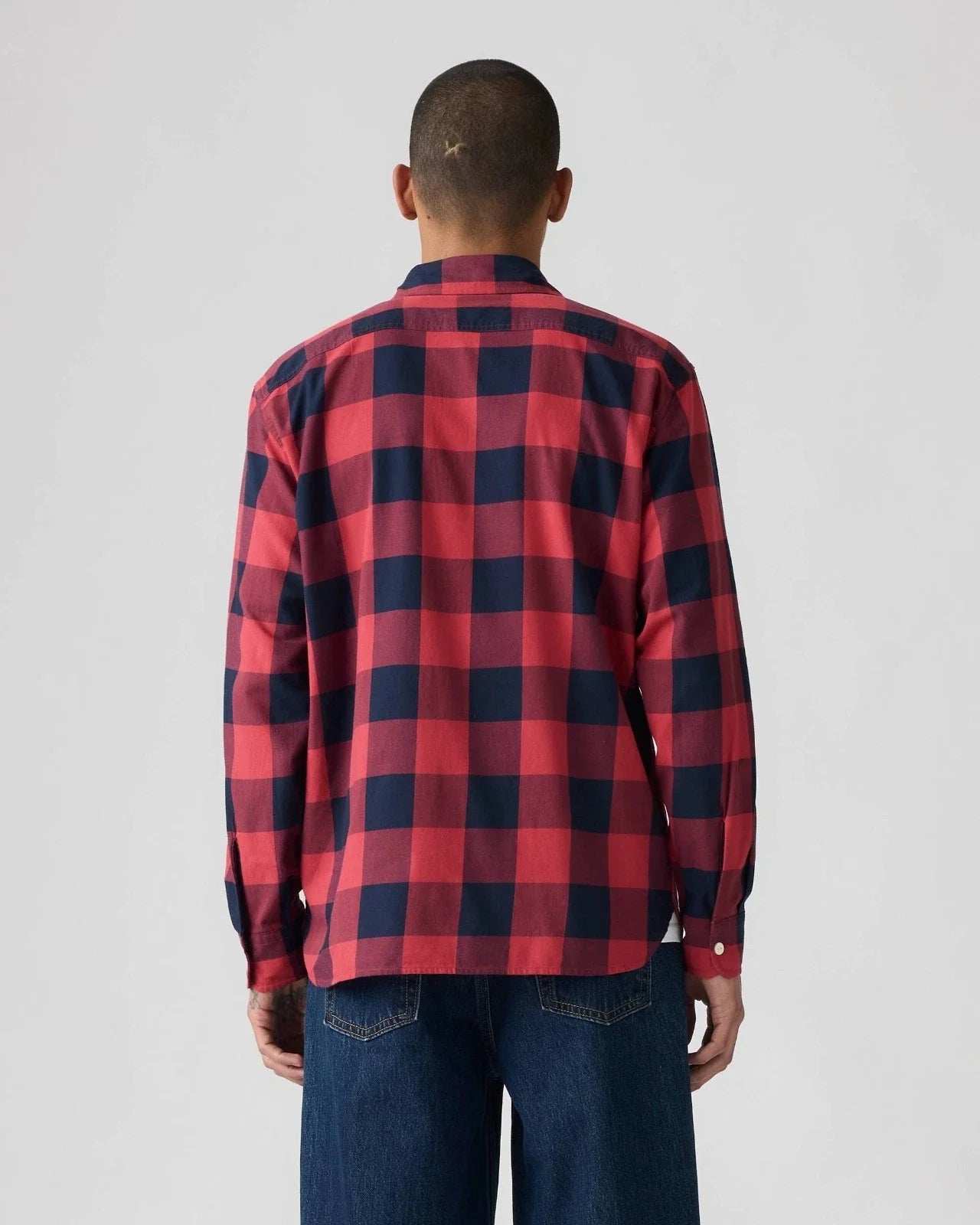 Sobrecamisa de hombre de algodón color rojo