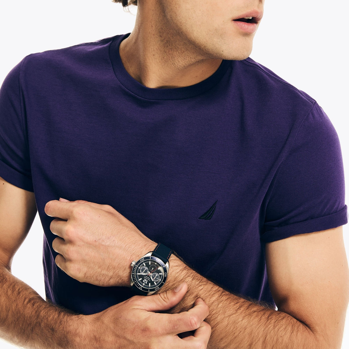 Camiseta de hombre con cuello redondo