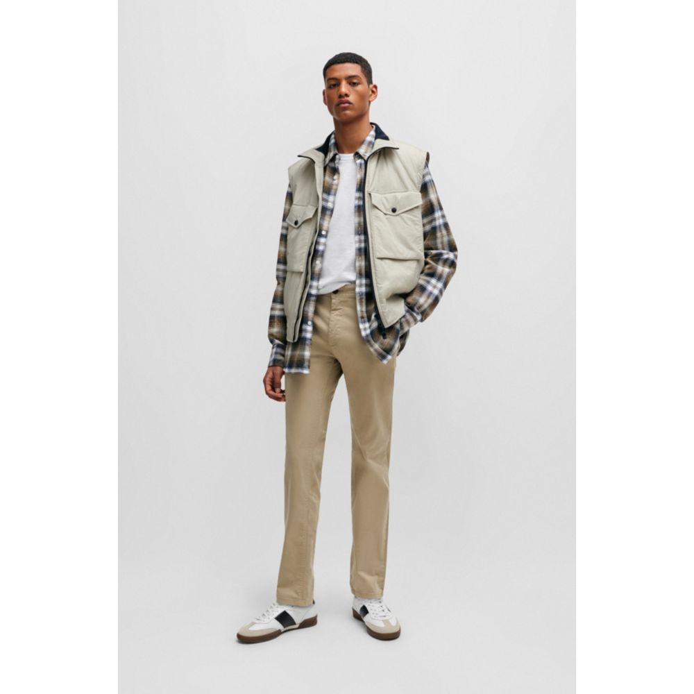 Pantalón de algodón de corte ajustado