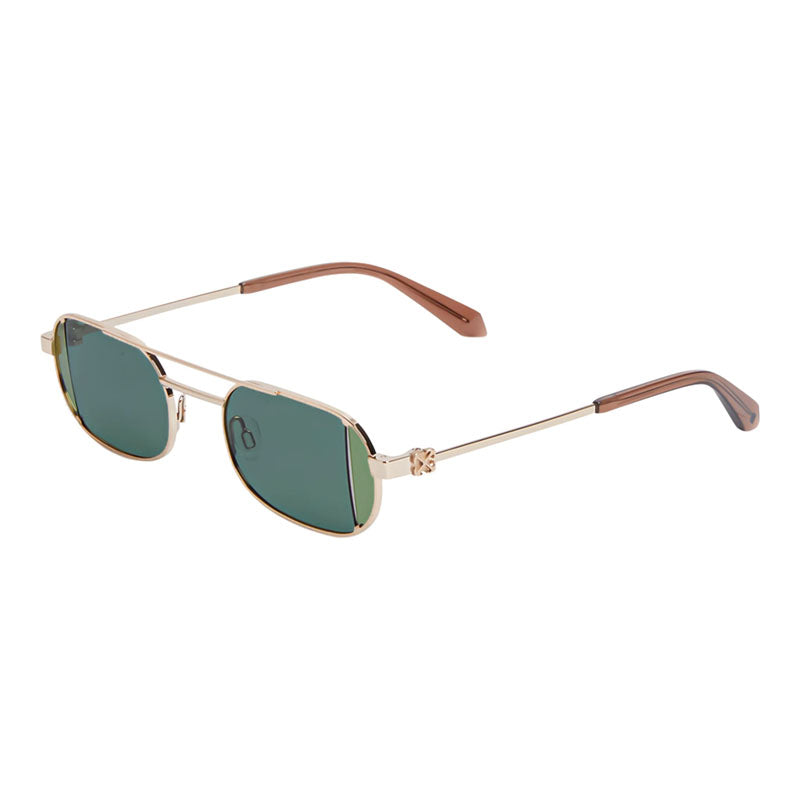 Gafas color verde y dorado