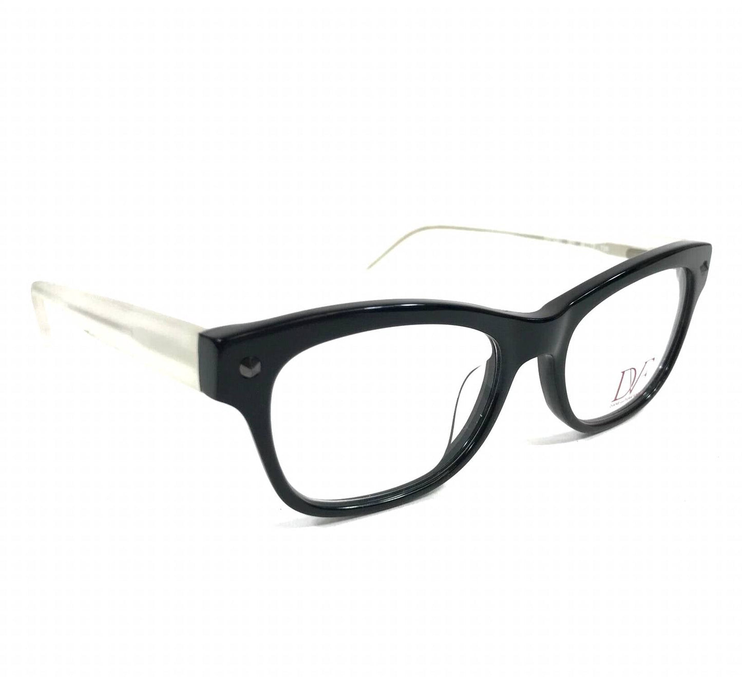 Montura para gafas de mujer de montura tipo gato color negro y blanco