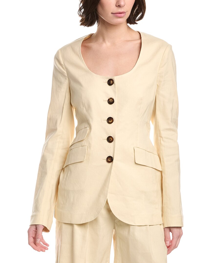 Blazer de mezcla de lino