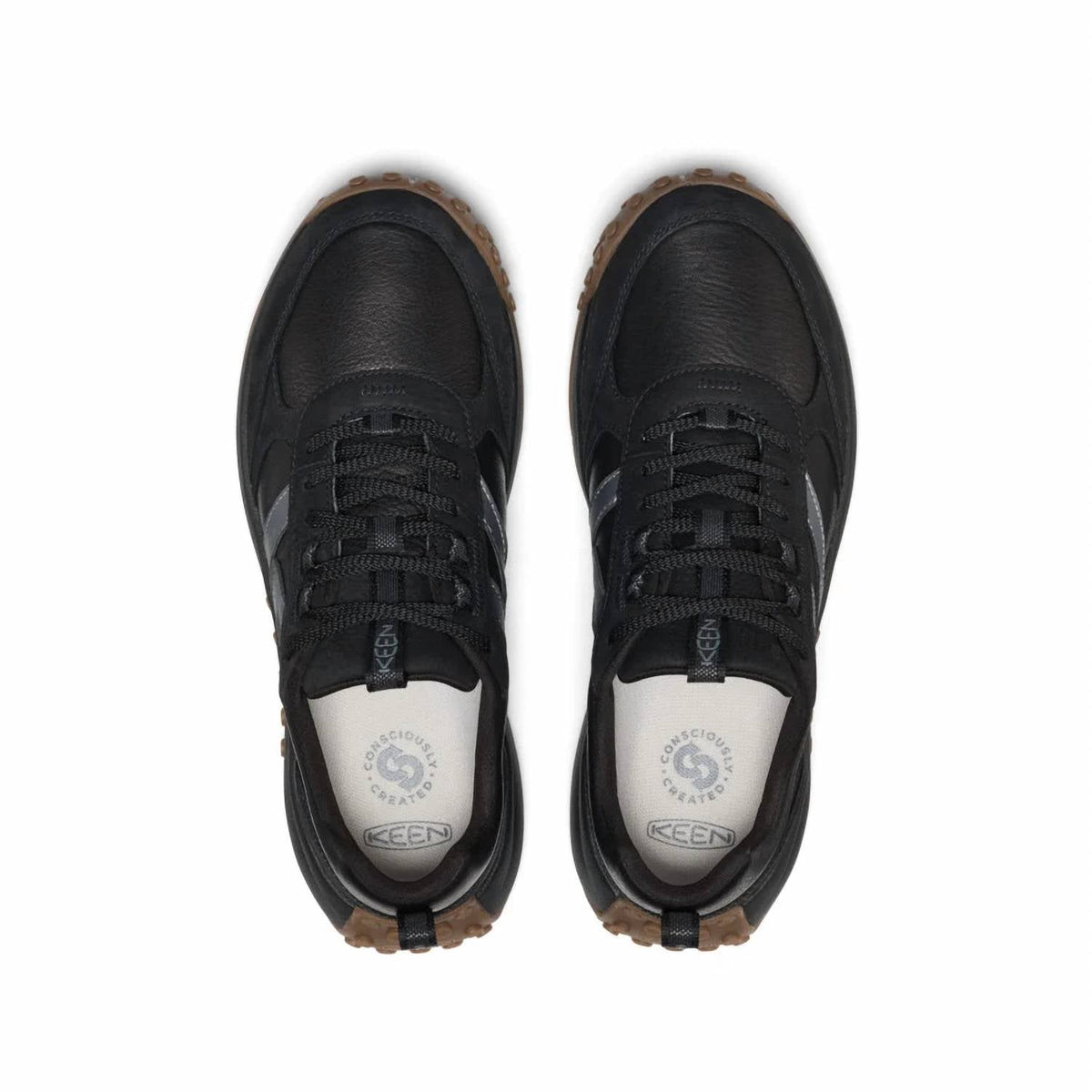 Tenis de hombre de cuero color negro